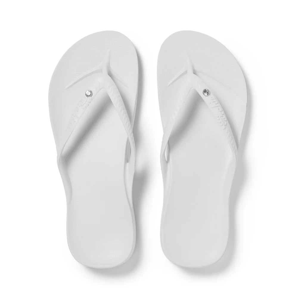 ARCHIES ARCH SUPPORT JANDALS - WHITE CRYSTAL