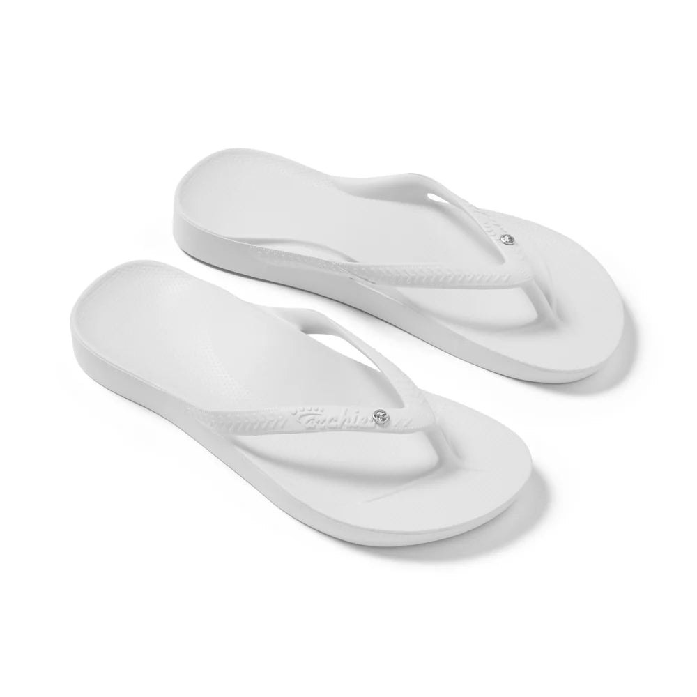 ARCHIES ARCH SUPPORT JANDALS - WHITE CRYSTAL