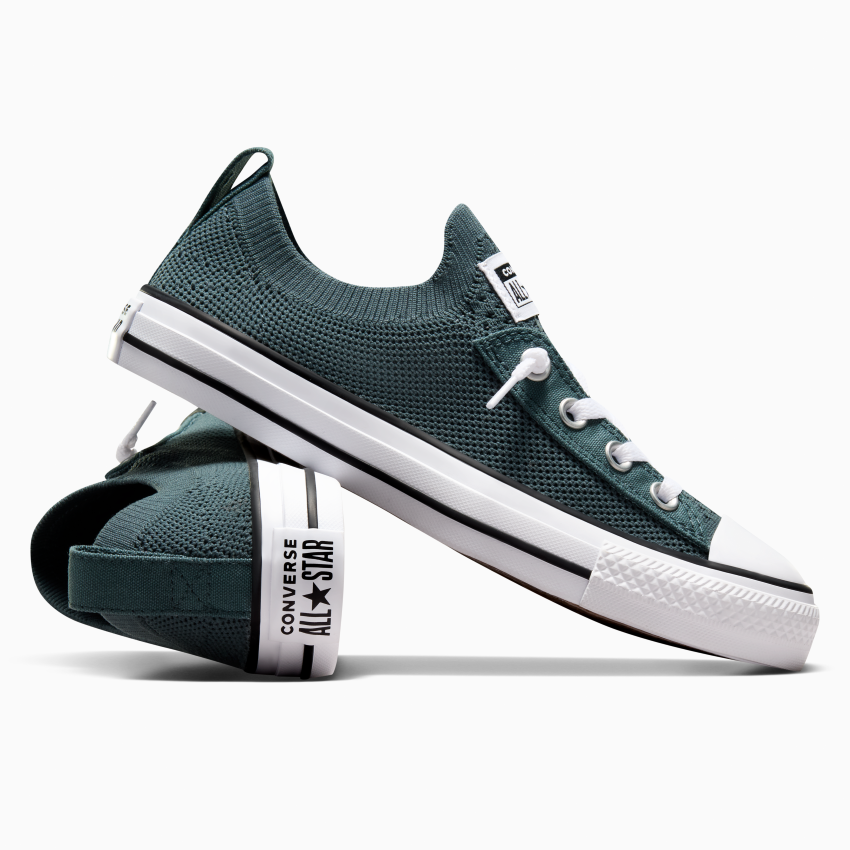CONVERSE WOMENS Chuck Taylor All Star Shoreline Knit Slip Low Top - True Nature/White/Black