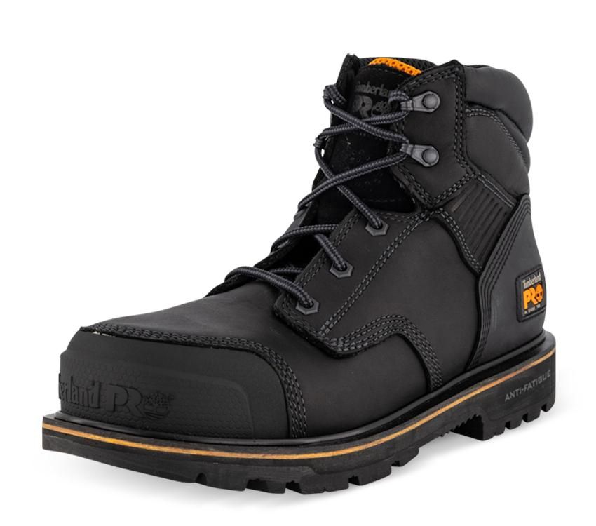 TIMBERLAND PRO BALLAST 6 Inch Steel Toe Leather Work Boots - Black
