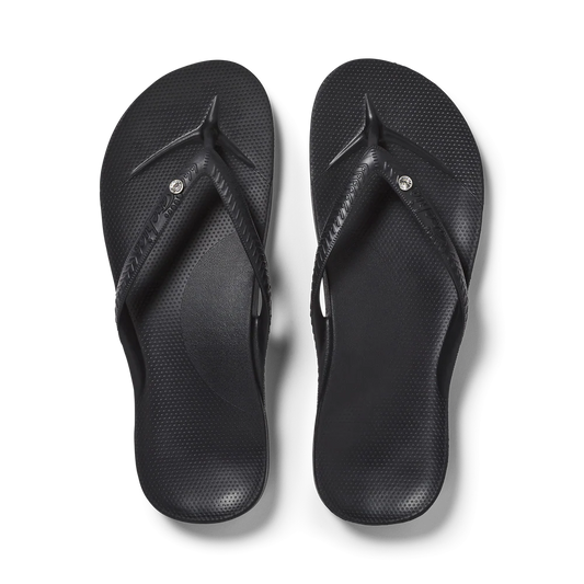 ARCHIES ARCH SUPPORT JANDALS - CYSTAL BLACK