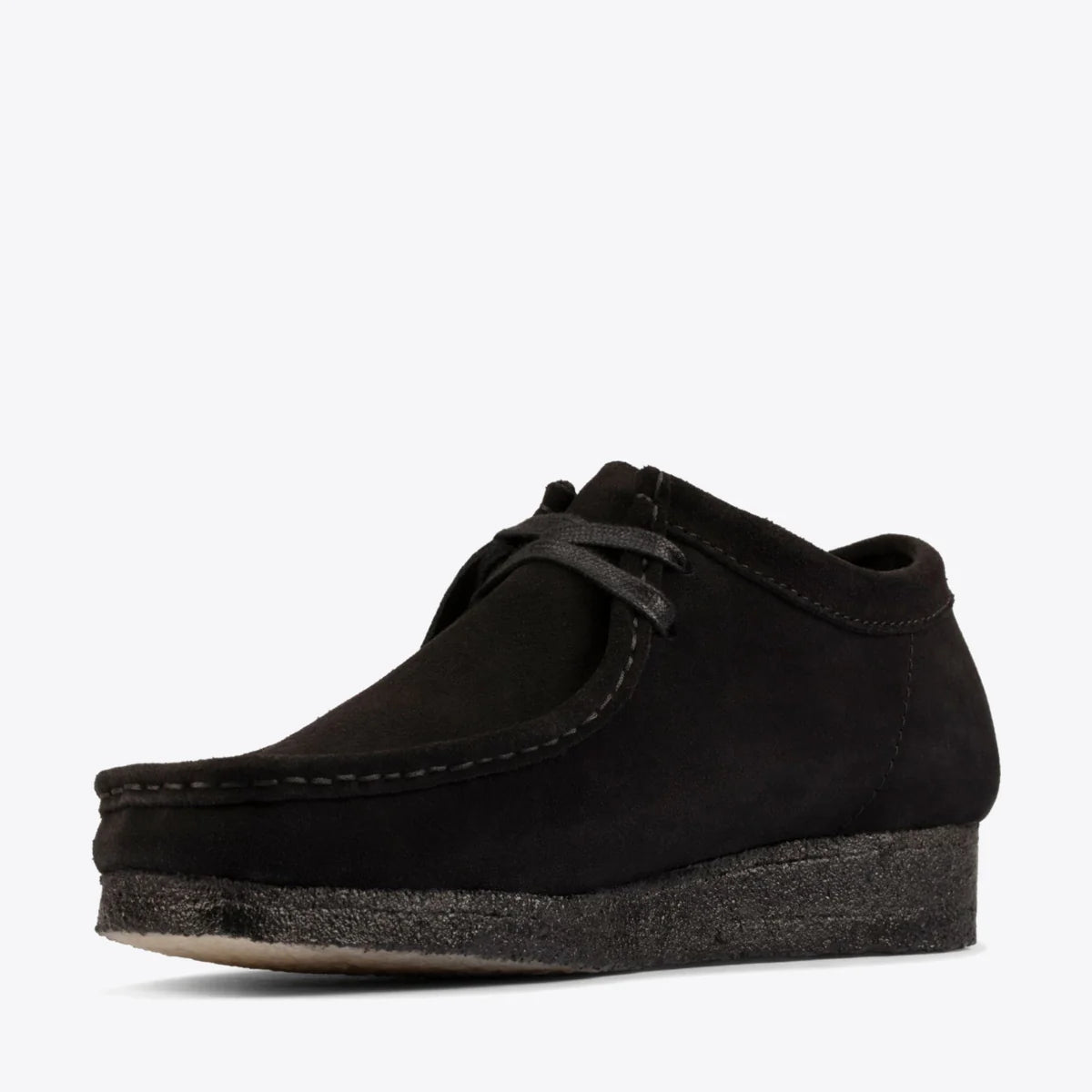 CLARKS WALLABEE SUEDE SHOE - BLACK