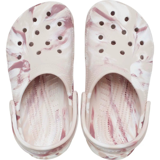 CROCS KIDS CLASSIC MARBLED CLOG - QUARTZ/MULTI