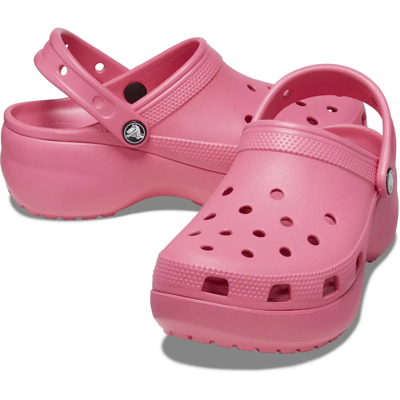 Pink clearance platform crocs