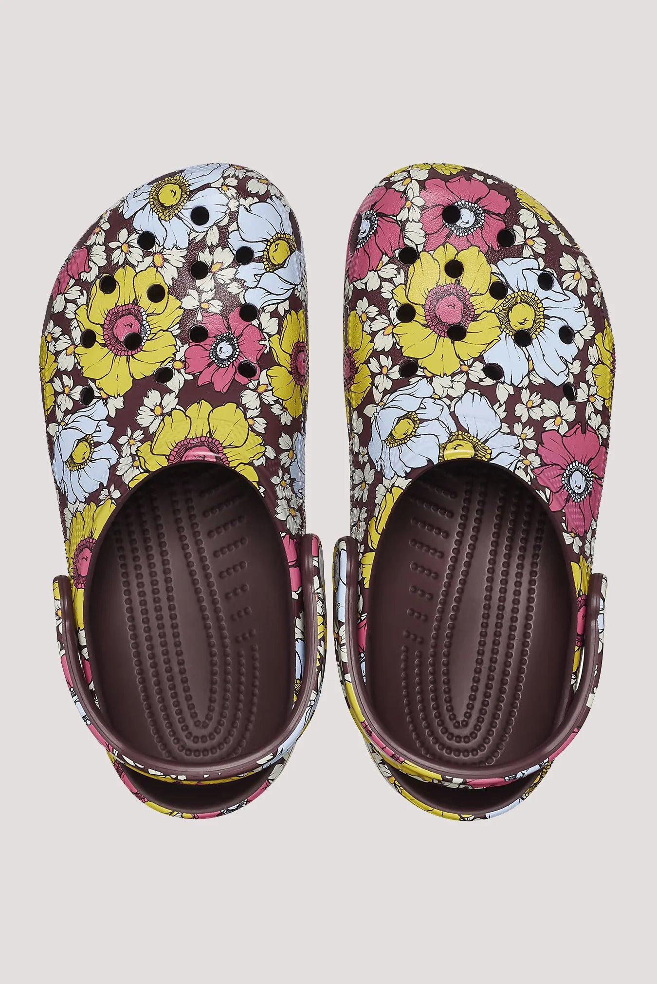 CROCS CLASSIC RETRO FLORAL CLOG DARK CHERRY MULTI Lotsa Shoes
