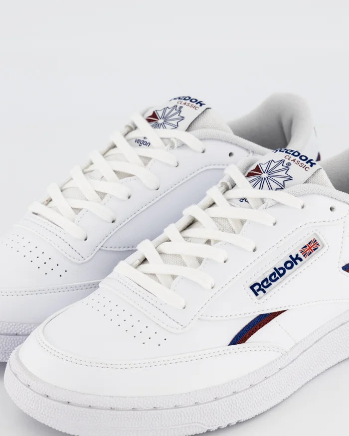 REEBOK CLUB C VEGAN - WHITE/CLASSIC COBALT/CLASSIC BURGUNDY