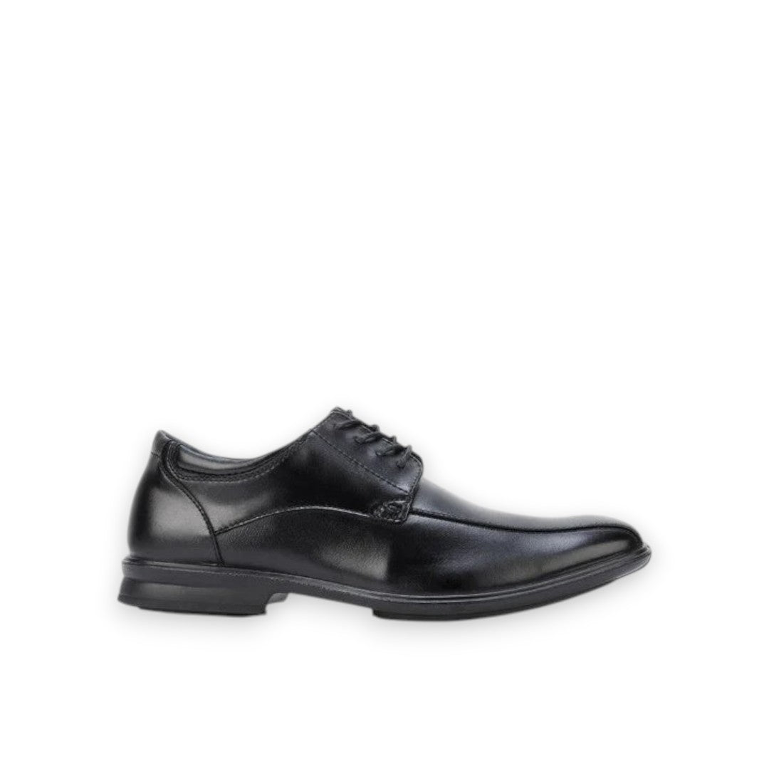 HUSH PUPPIES CAREY LEATHER LACE UP SHOE - BLACK