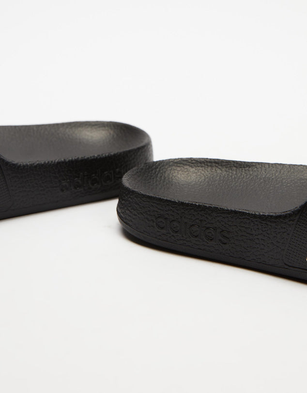 ADIDAS KIDS ADILETTE AQUA - BLACK/WHITE