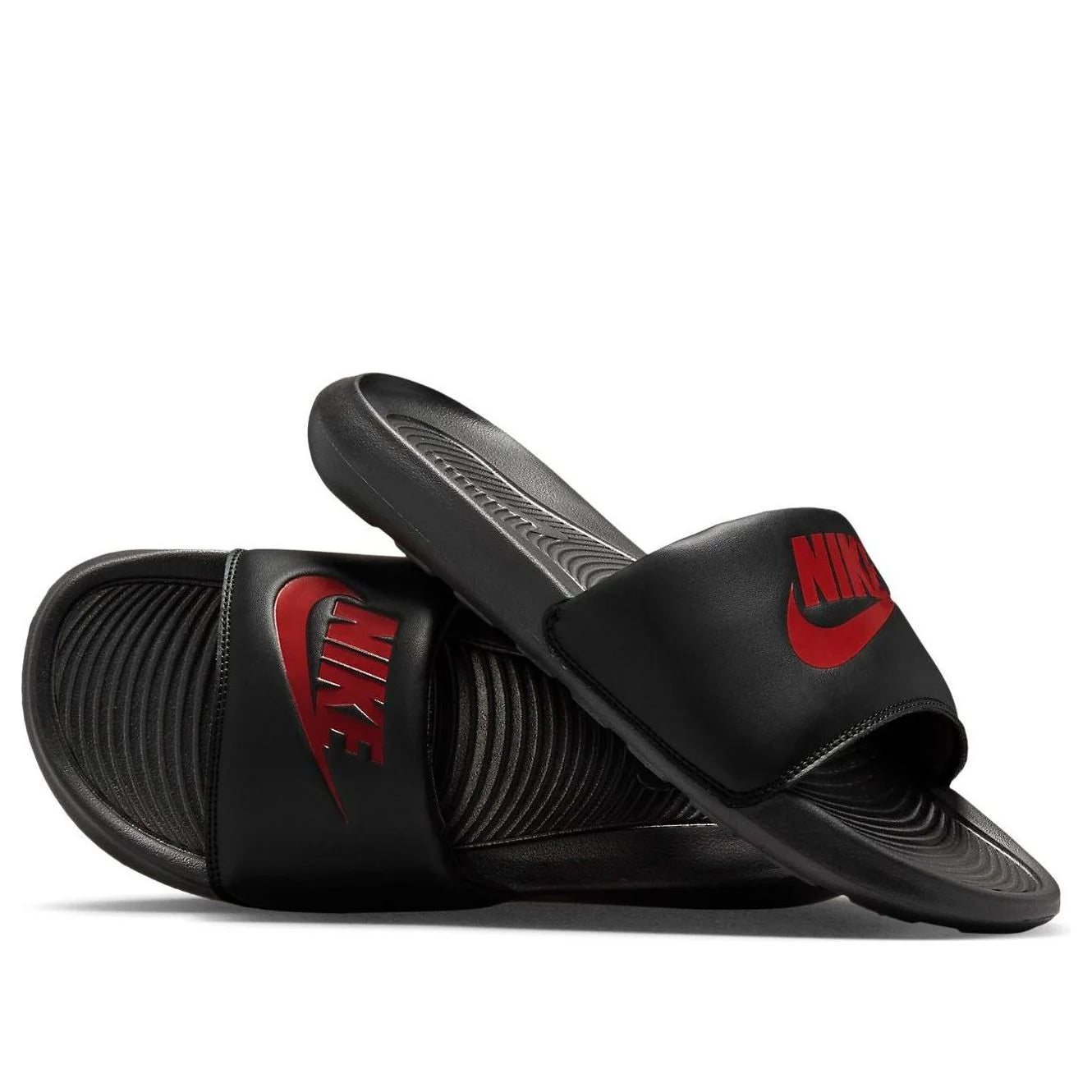 NIKE VICTORI ONE SLIDE - BLACK/UNIVERSITY RED