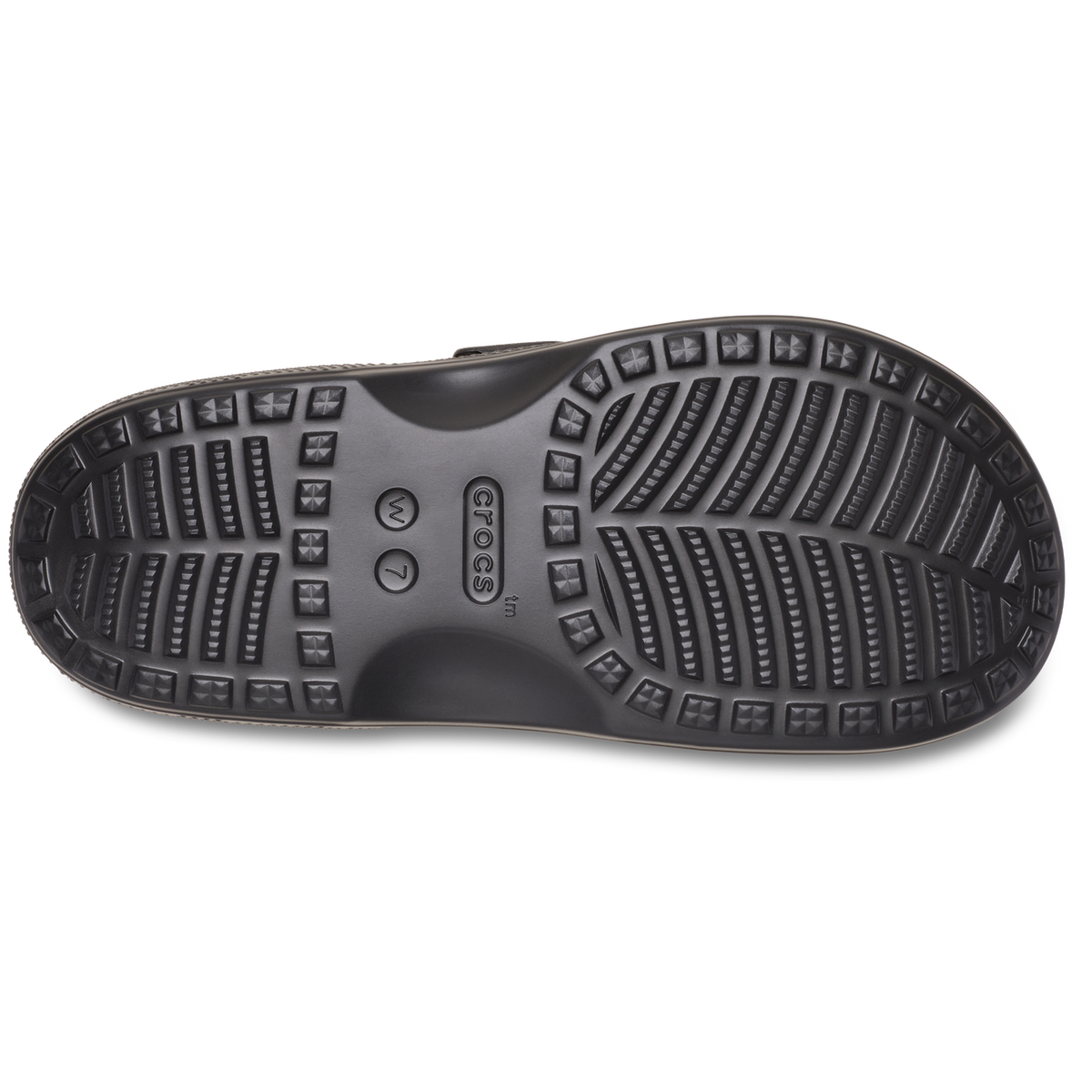 CROCS WOMENS METALLIC BUCKLE SATURDAY SANDAL - BLACK/GOLD