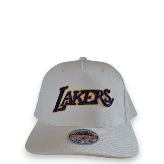 MITCHELL & NESS LAKERS SNAPBACK - WHITE/PURPLE