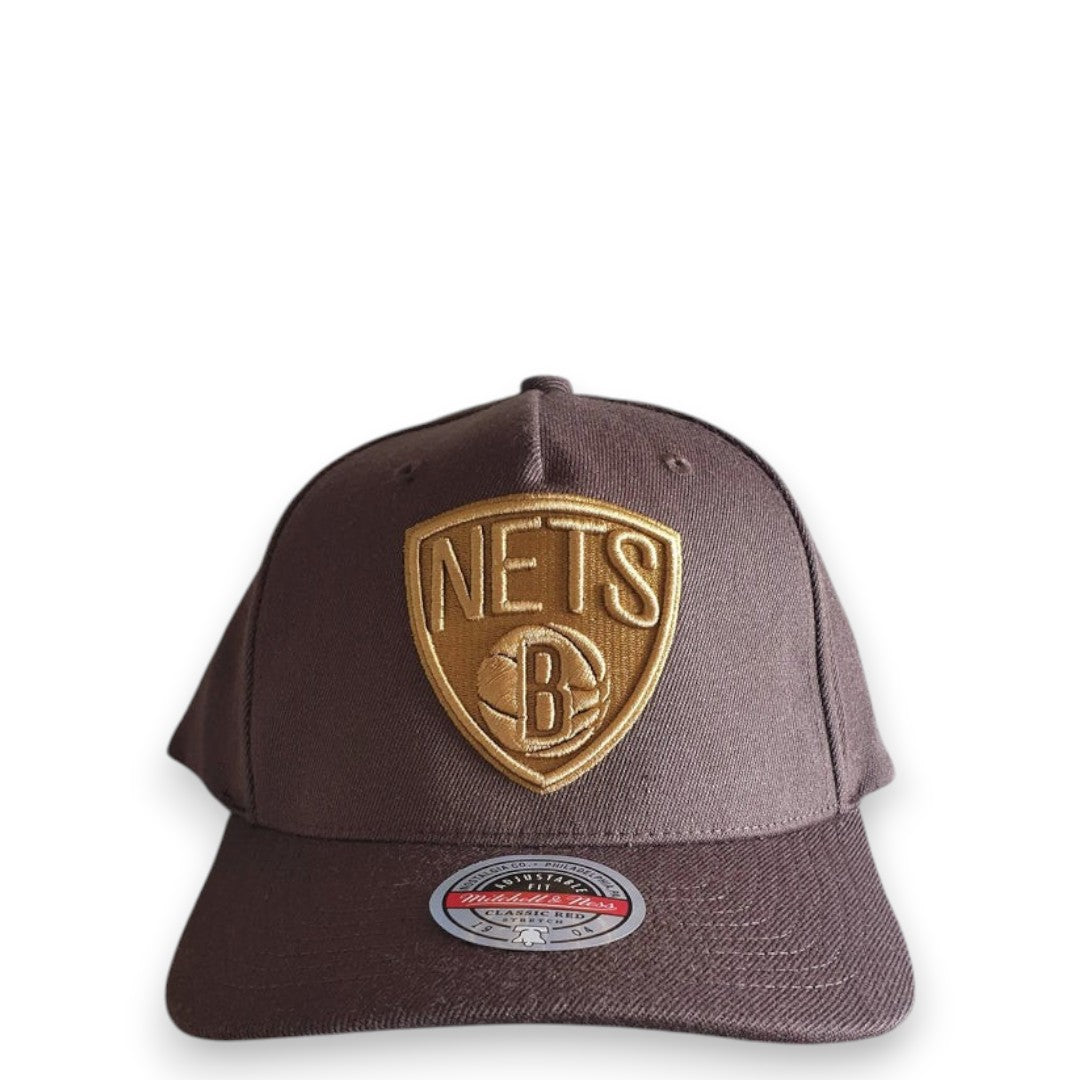 MITCHELL & NESS NETS SNAPBACK - BROWN/GOLD