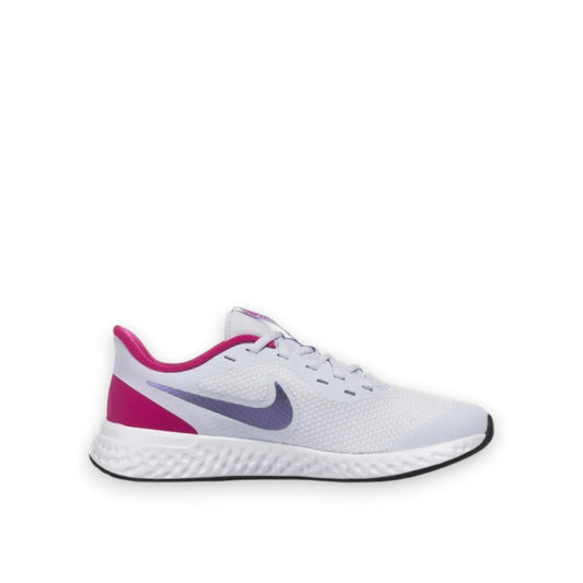 NIKE YOUTH REVOLUTION 5 (GS) - FOOTBALL GREY/PURPLE PULSE