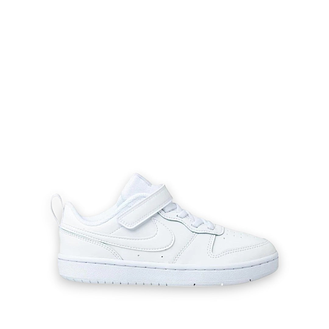 NIKE KIDS COURT BOROUGH LOW 2 (PSV) - WHITE/WHITE-WHITE