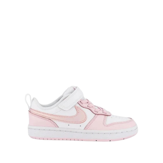 NIKE KIDS COURT BOROUGH LOW 2 SE1 - WHITE/PINK FOAM