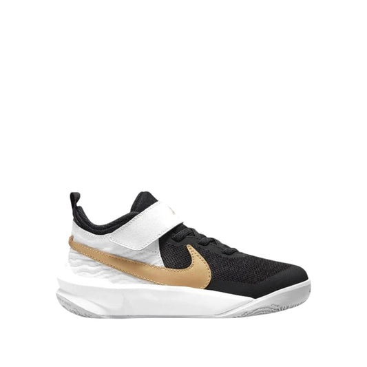 NIKE KIDS TEAM HUSTLE D 10 (PS) - BLACK/METALLIC GOLD-WHITE
