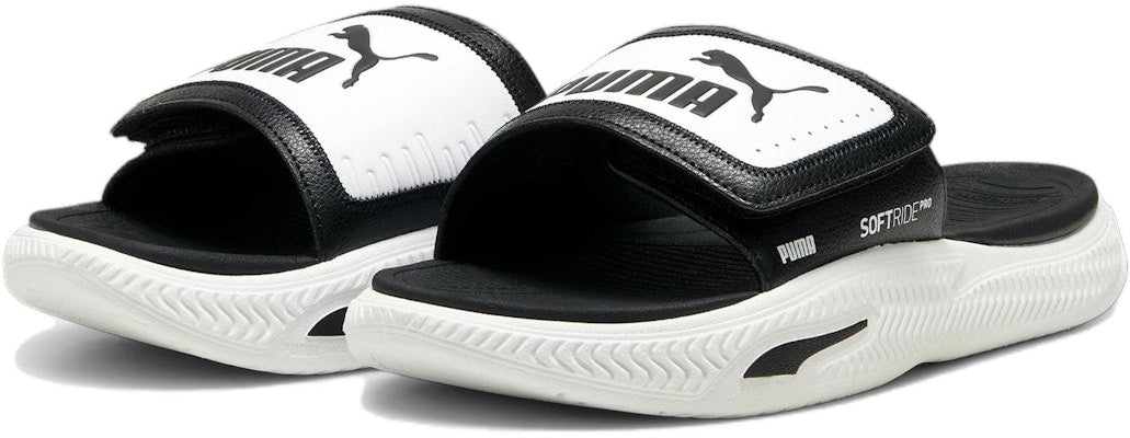 PUMA SOFTRIDEPRO SLIDE 24 V - BLACK/WHITE