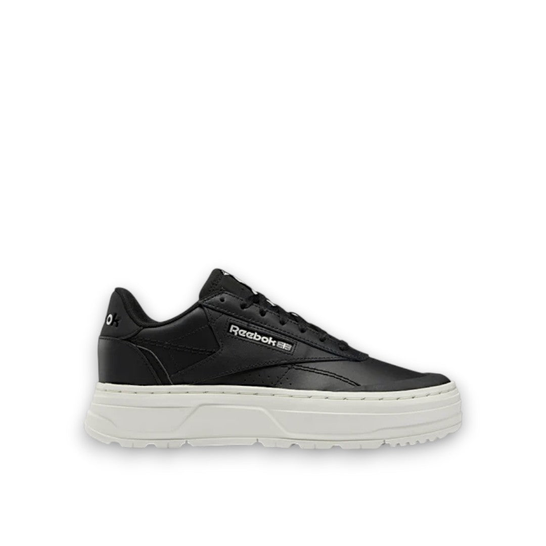 REEBOK WOMENS CLUB C DOUBLE GEO - CORE BLACK/FEATHER WHITE/PURE GREY