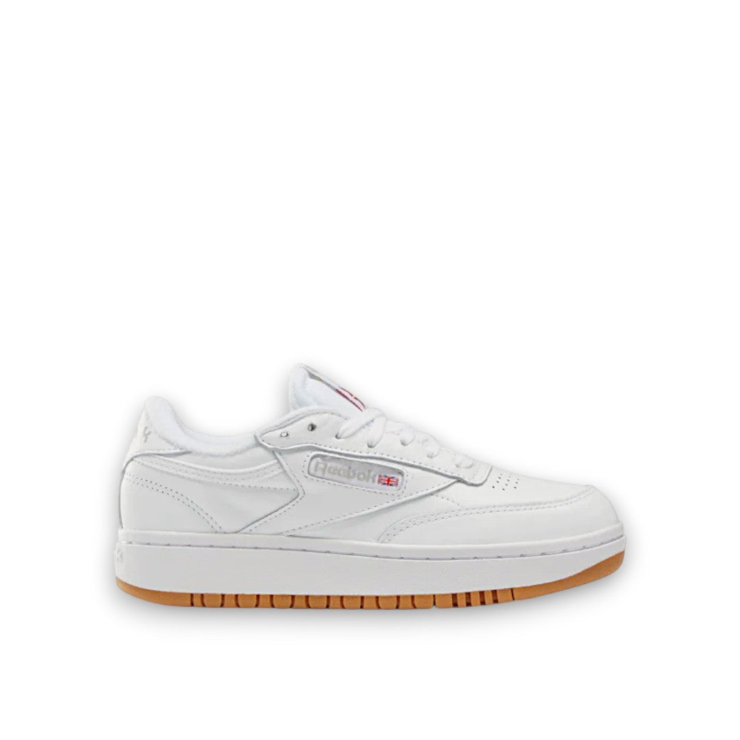 REEBOK WOMENS CLUB C DOUBLE - WHITE/GUM