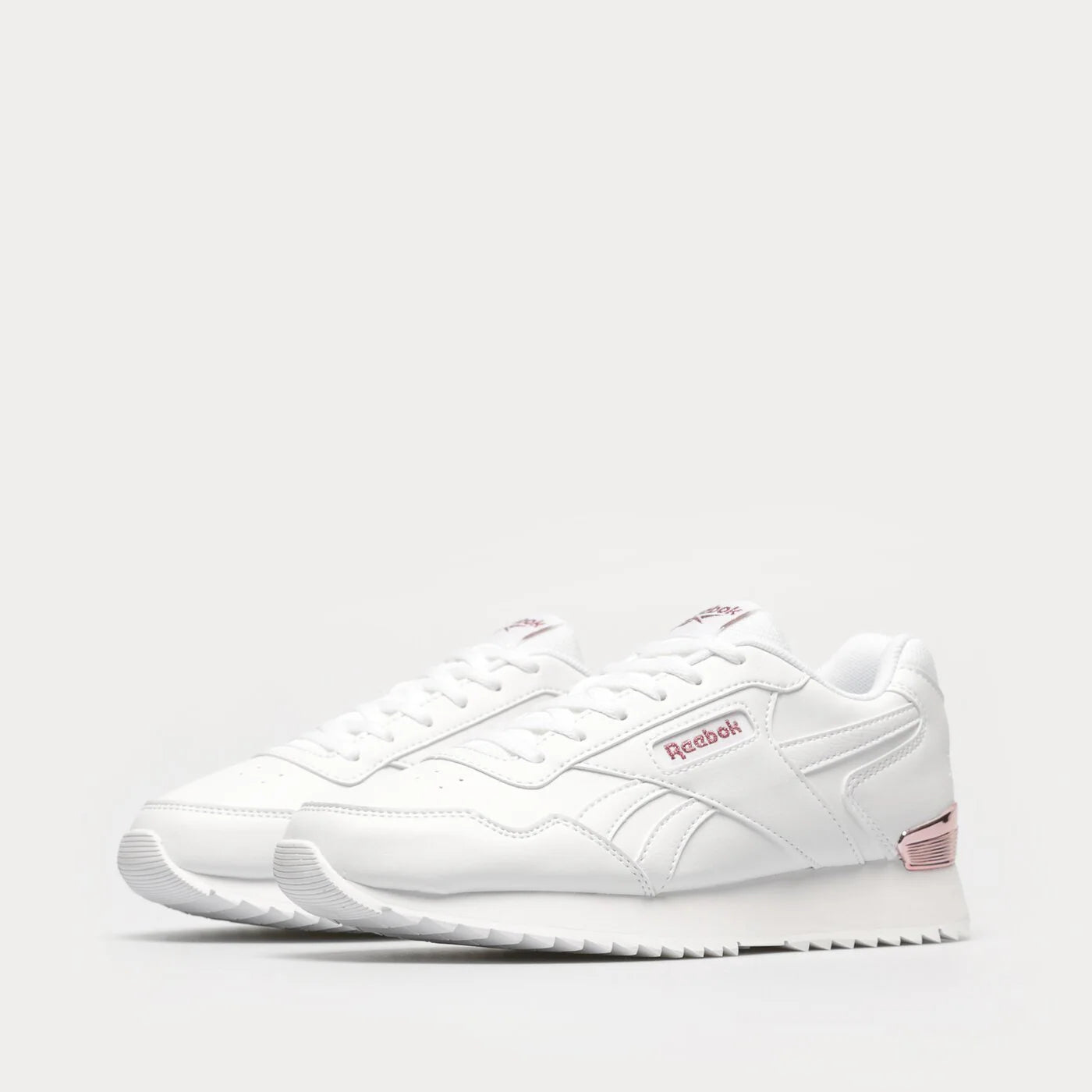 REEBOK WOMENS GLIDE RIPPLE CUP - WHITE/WHITE/ROSE GOLD