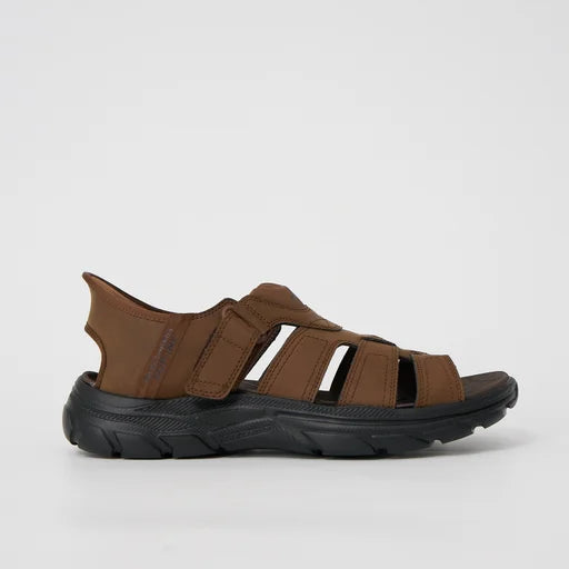 SKECHERS MENS REVOLTED SS NORVEL - DARK BROWN