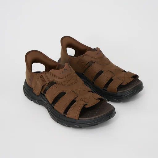 SKECHERS MENS REVOLTED SS NORVEL - DARK BROWN