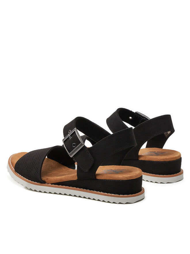 SKECHERS WOMENS BOBS DESERT KISS SERENDIPITOUS - BLACK
