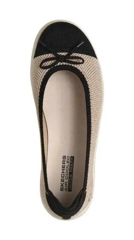 SKECHER ON THE GO FLEX RADIANT BOW-TIQUE - BLACK/NATURAL