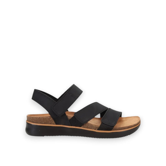 SKECHERS LIFTED COMFORT SANDAL - BLACK