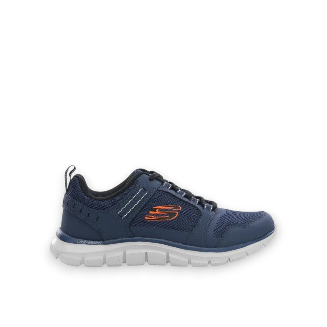 SKECHERS MENS TRACK KNOCKHILL - NAVY/ORANGE