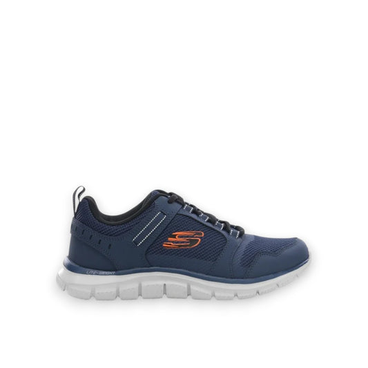 SKECHERS MENS TRACK KNOCKHILL - NAVY/ORANGE