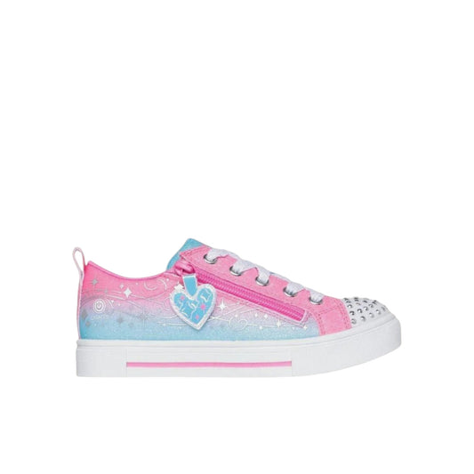 SKECHERS KIDS S LIGHTS TWINKLE SPARKS MAGICAL OMBRE - PINK/BLUE