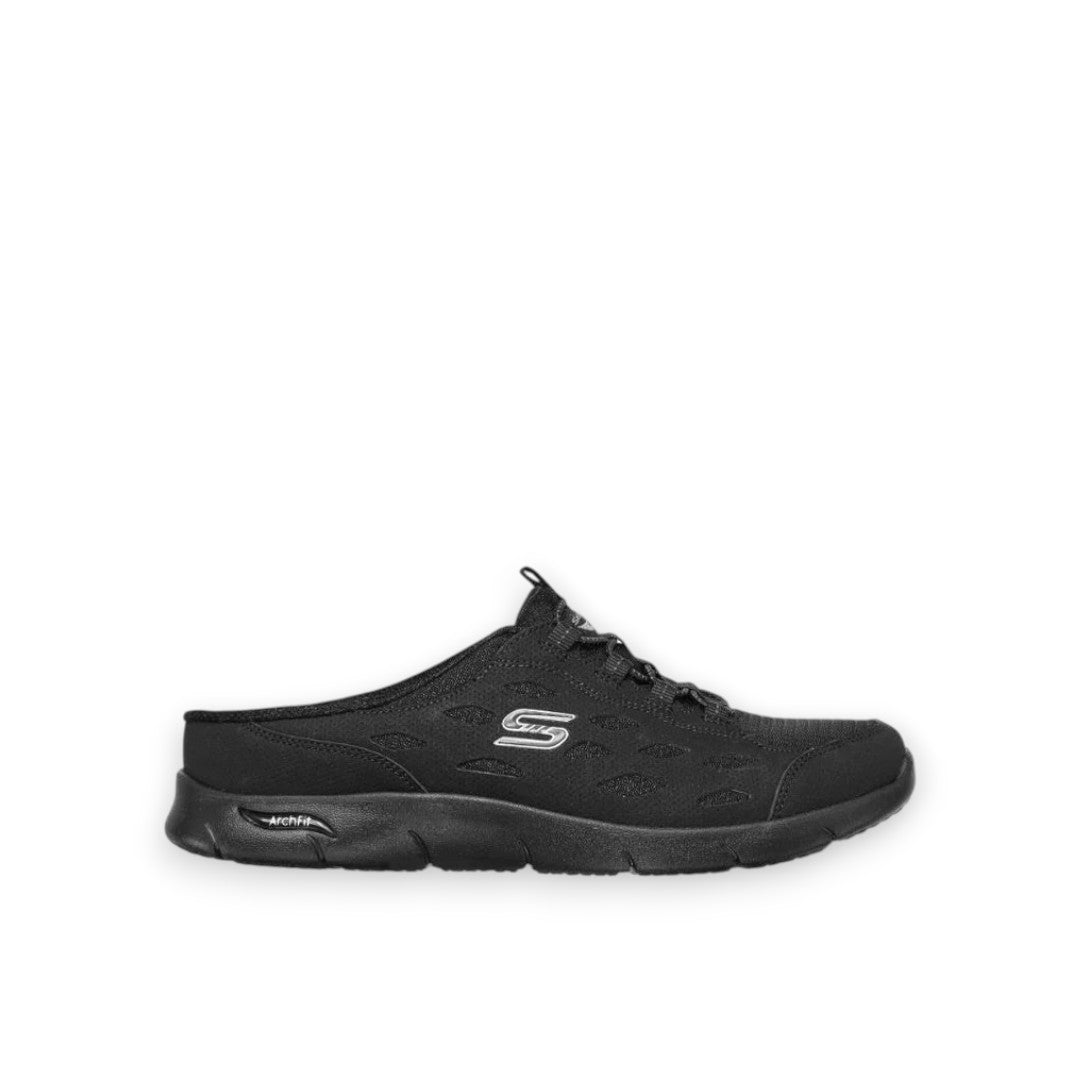SKECHERS WOMENS SKECHERS ARCH FIT REFINE LUCKY BREEZE - BLACK/BLACK