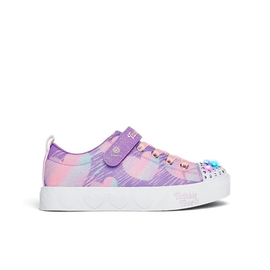 SKECHERS KIDS TWINKLE TOES HEART STEPS - PURPLE MULTI