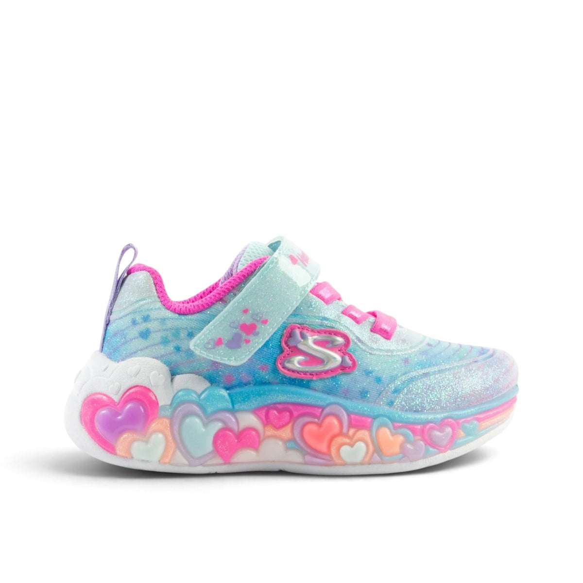 SKECHERS INFANT LIGHT UP ETERNAL LIGHTS - LIGHT BLUE/MULTI