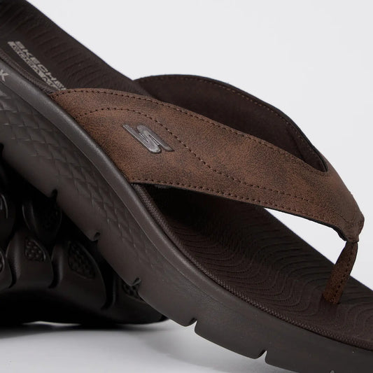 SKECHERS GO WALK FLEX SANDAL VALLEJO - BROWN/BLACK