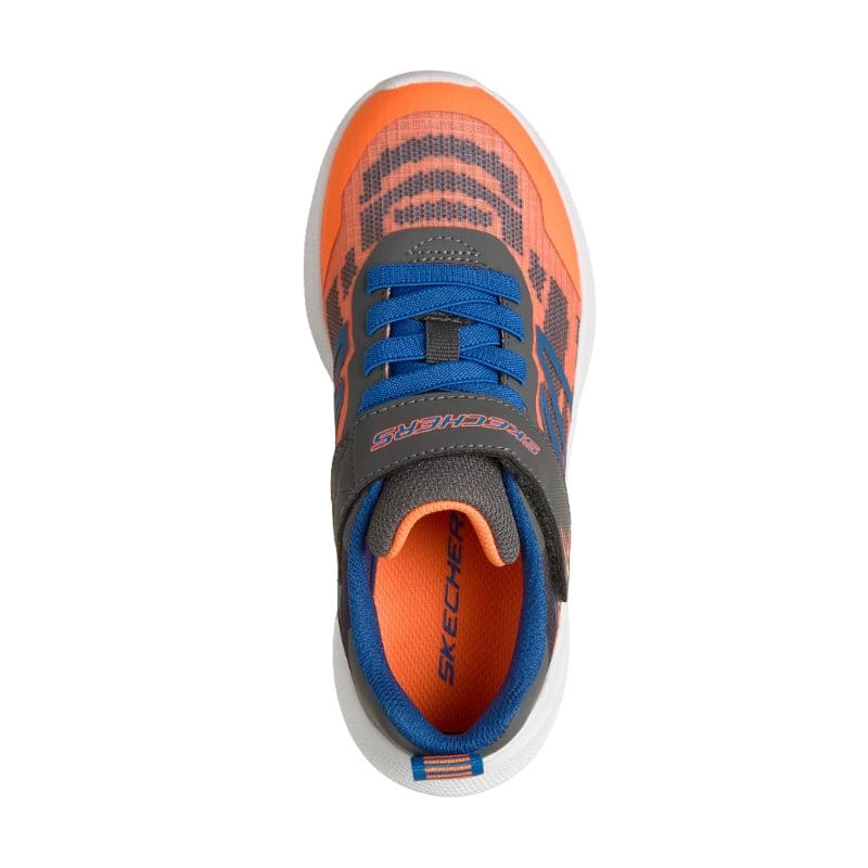 SKECHERS KIDS MICROSPEC VELOCITY - ORANGE/CHARCOAL
