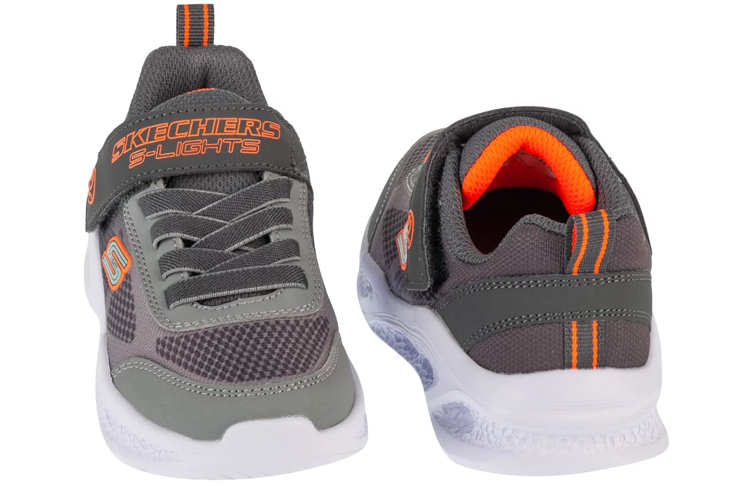 SKECHERS KIDS S LIGHTS KRENDOX - CHARCOAL GREY