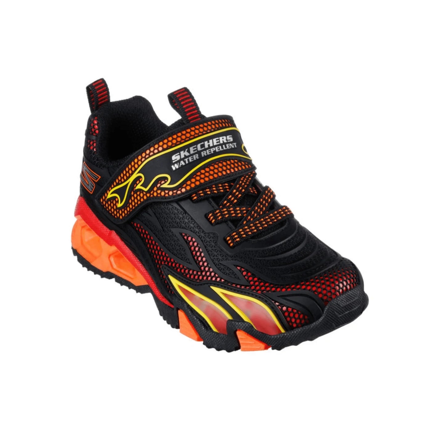 SKECHERS KIDS HYDRO LIGHTS HEAT STRIDE - BLACK/RED