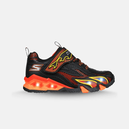 SKECHERS KIDS HYDRO LIGHTS HEAT STRIDE - BLACK/RED