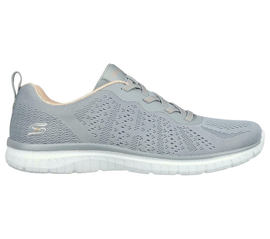 SKECHERS WOMENS VIRTUE BE GREAT - GRAY/CORAL