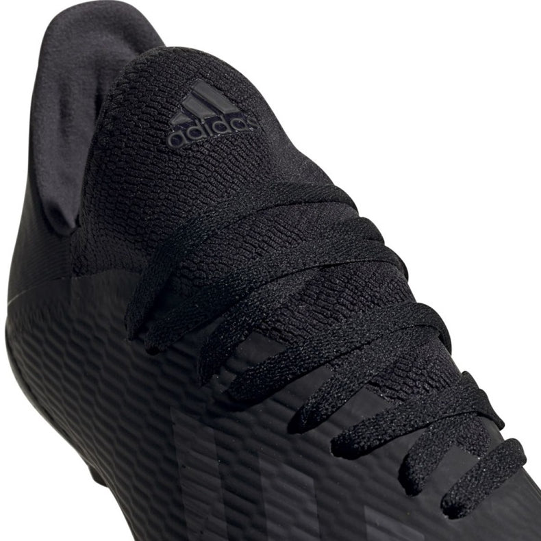 ADIDAS KIDS X 19.3 FIRM GROUND - BLACK/BLACK/SILVER