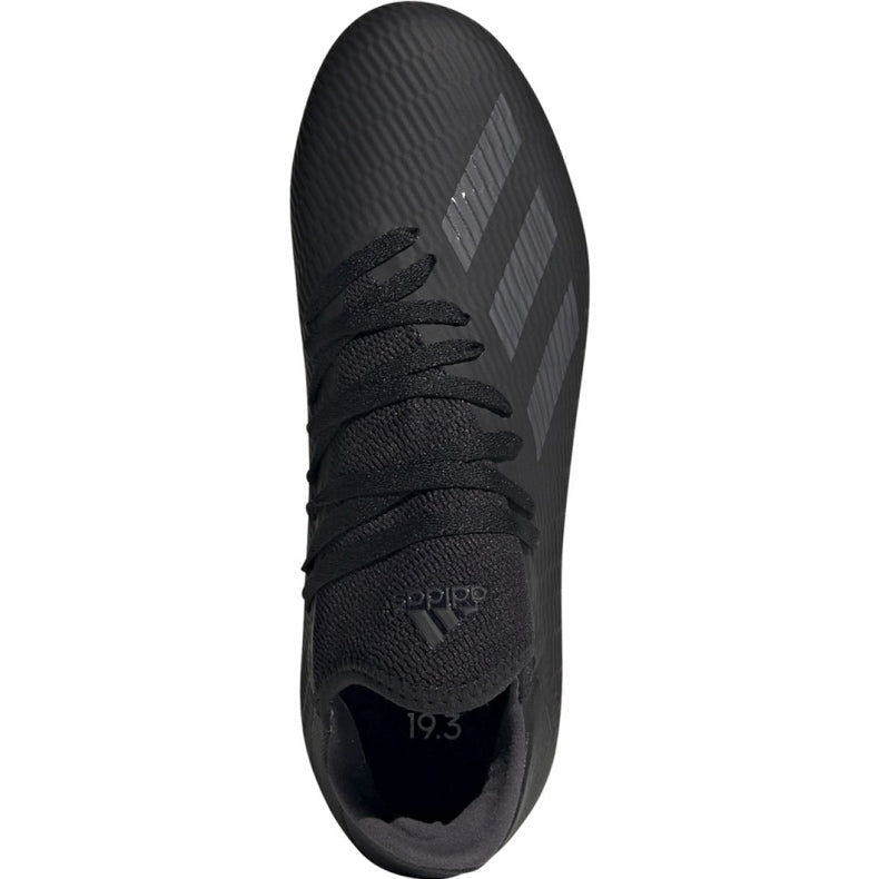ADIDAS KIDS X 19.3 FIRM GROUND - BLACK/BLACK/SILVER
