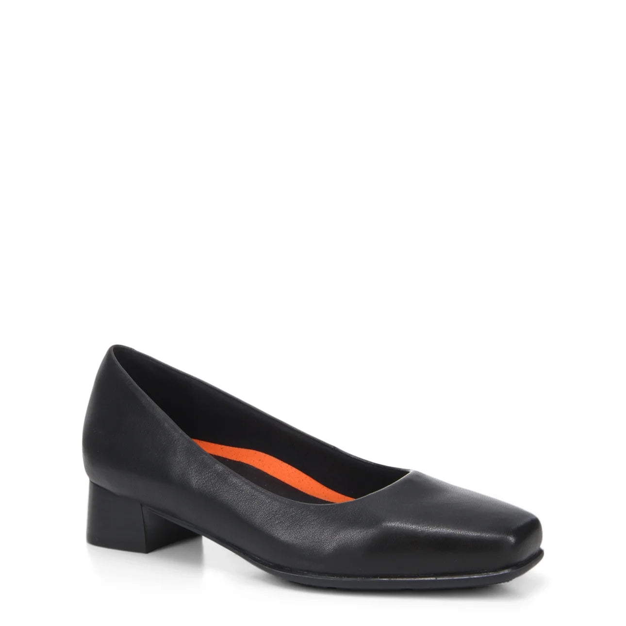 HUSH PUPPIES WOMENS THE LOW SQUARE - BLACK