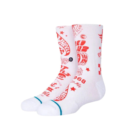 STANCE HOT WHEELS SOCKS - WHITE/RED