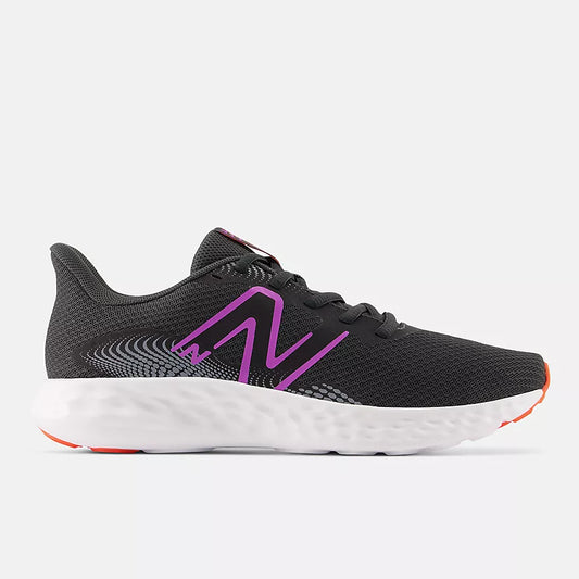 NEW BALANCE WOMENS 411 v3 - BLACK/COSMIC ROSE/ORBIT PINK