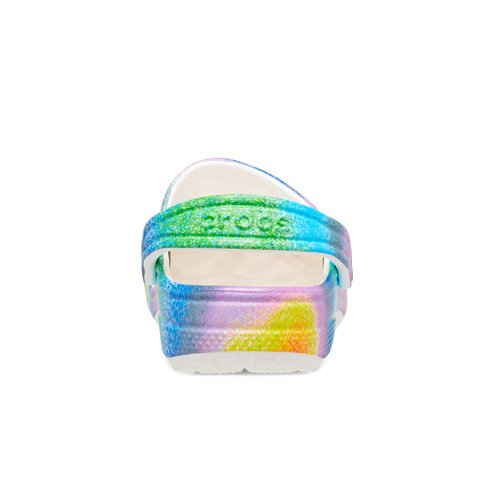 CROCS CLASSIC SPRAY DYE CLOG - WHITE/MULTI