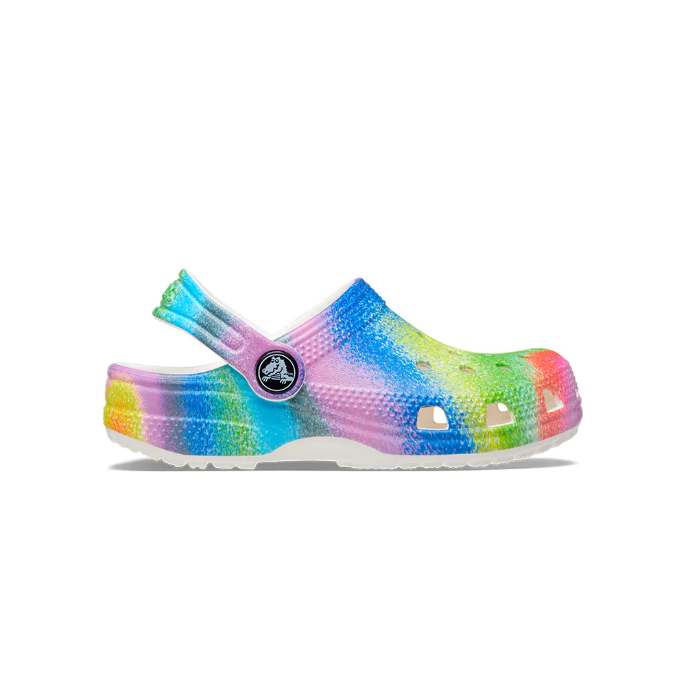 CROCS CLASSIC SPRAY DYE CLOG - WHITE/MULTI