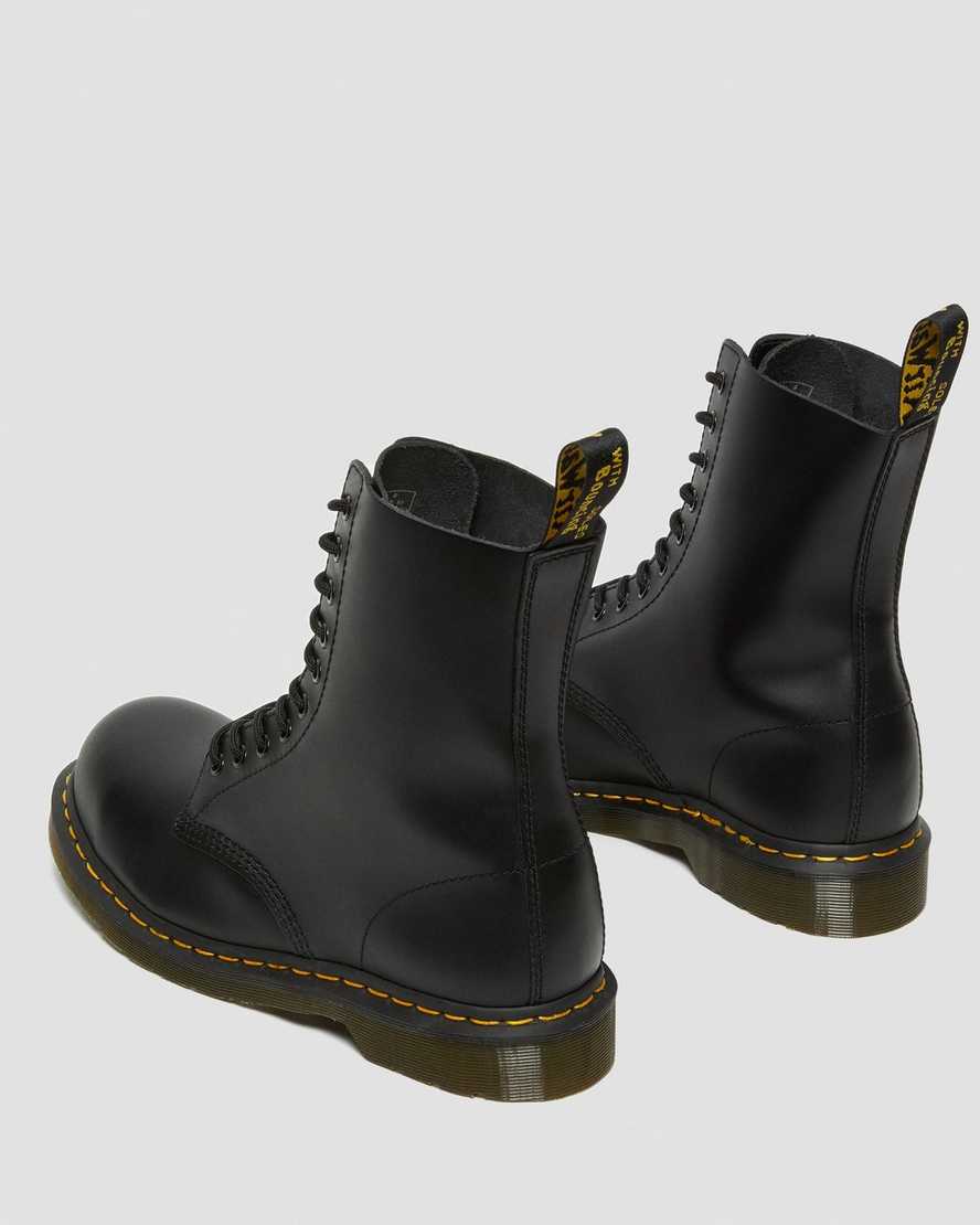 DR MARTEN 1919 LEATHER MID CALF BOOTS - BLACK FINE HAIRCELL