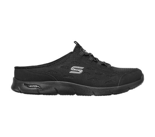 SKECHERS WOMENS SKECHERS ARCH FIT REFINE LUCKY BREEZE - BLACK/BLACK
